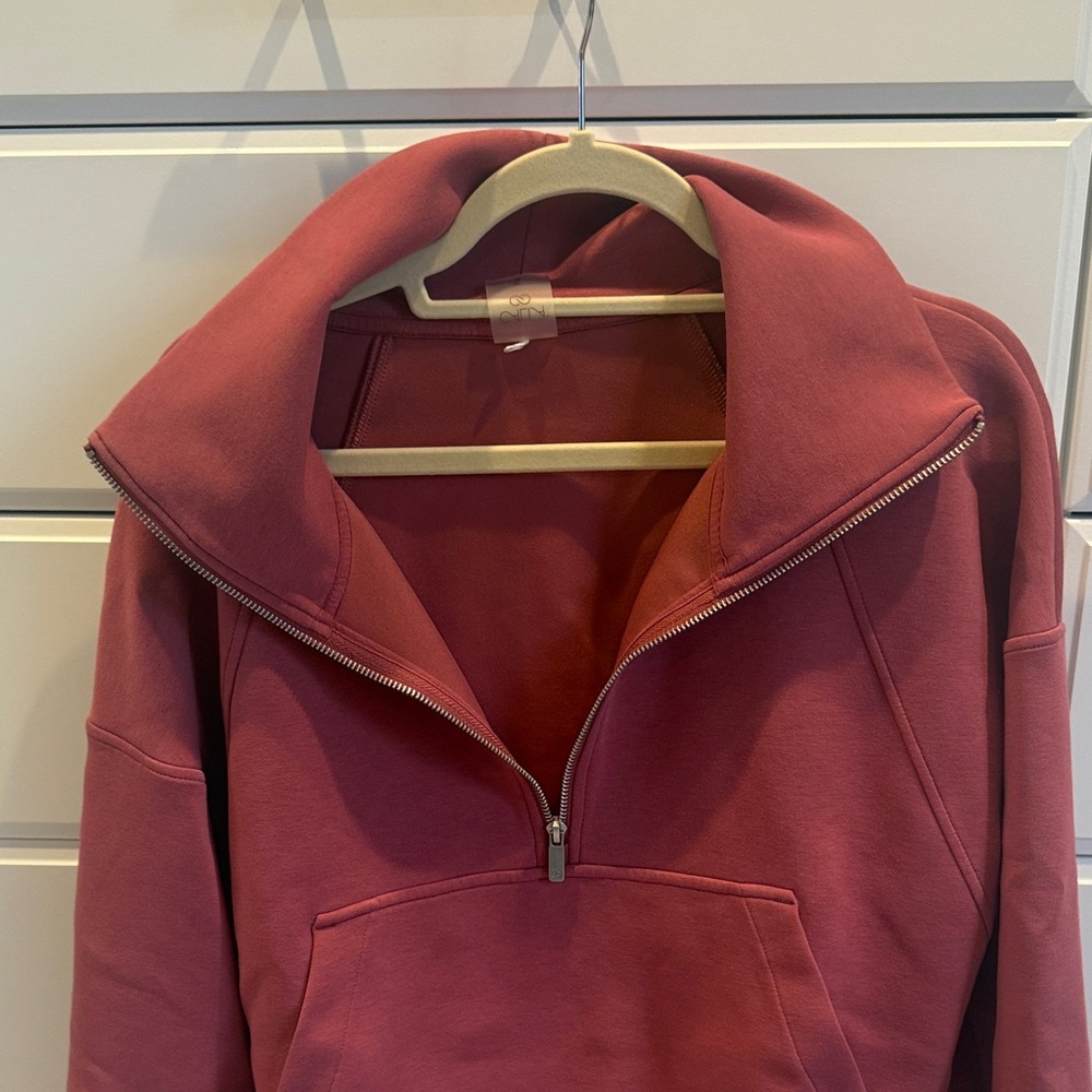 Calia Women's Rose Soft Scuba Half-Zip Mock Sweatshirt Size-Small - Picture 4 of 6